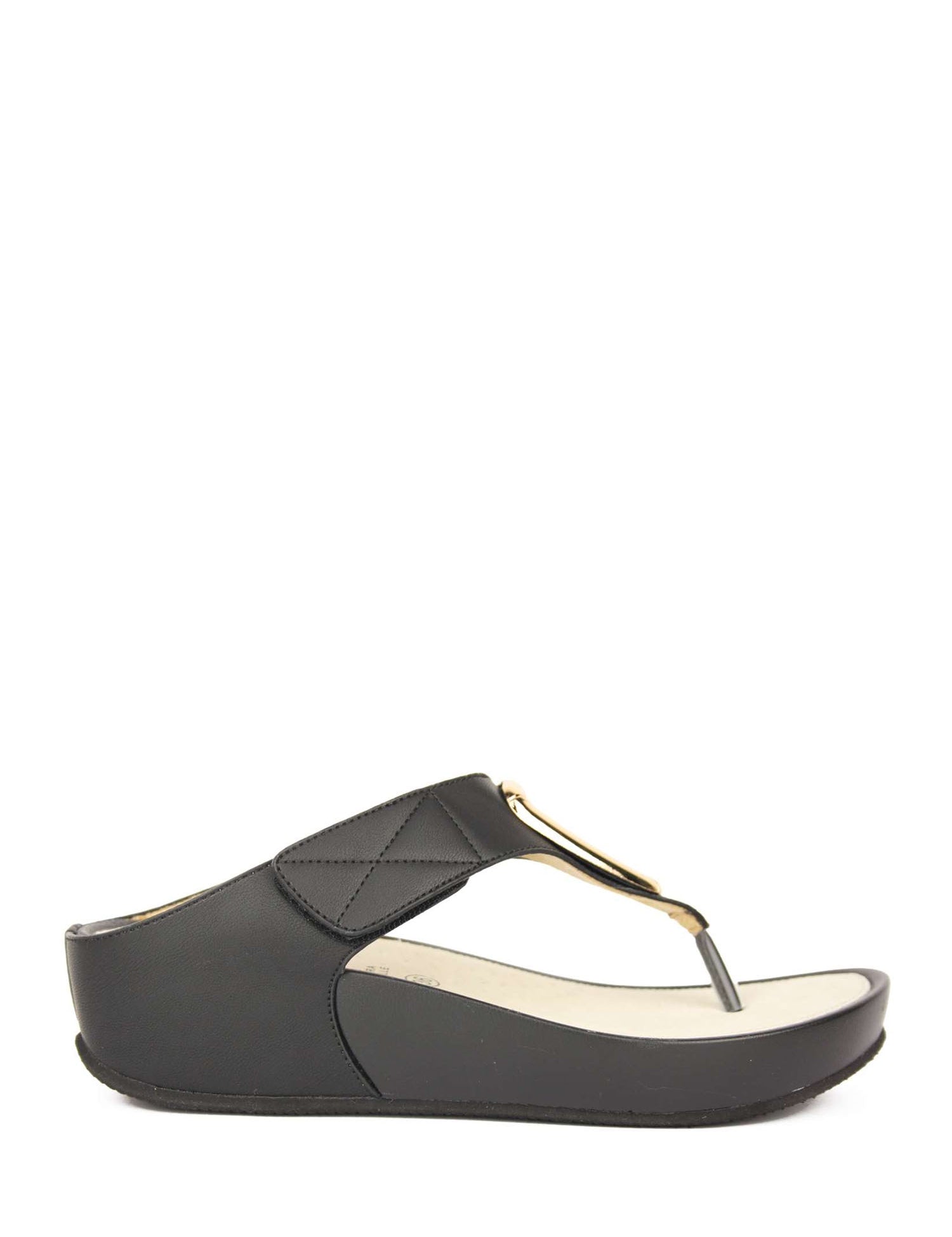 Sandali zeppa Nero Grunland
