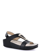Sandali con strappi Nero Grunland