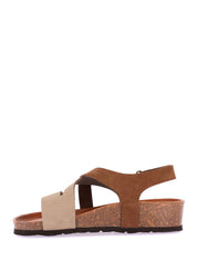 Sandali zeppa Marrone Grunland