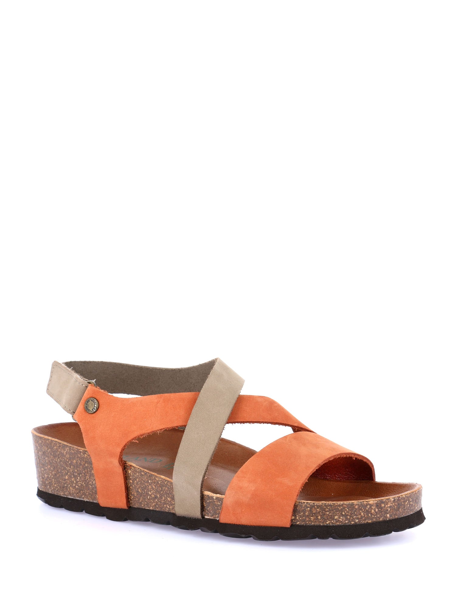 Sandali zeppa Arancio Grunland