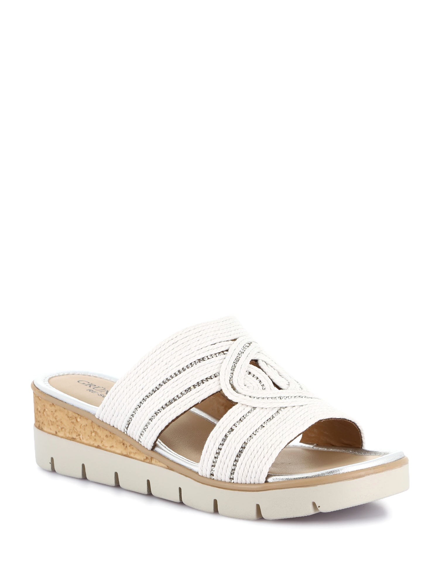Sandali zeppa Bianco Grunland