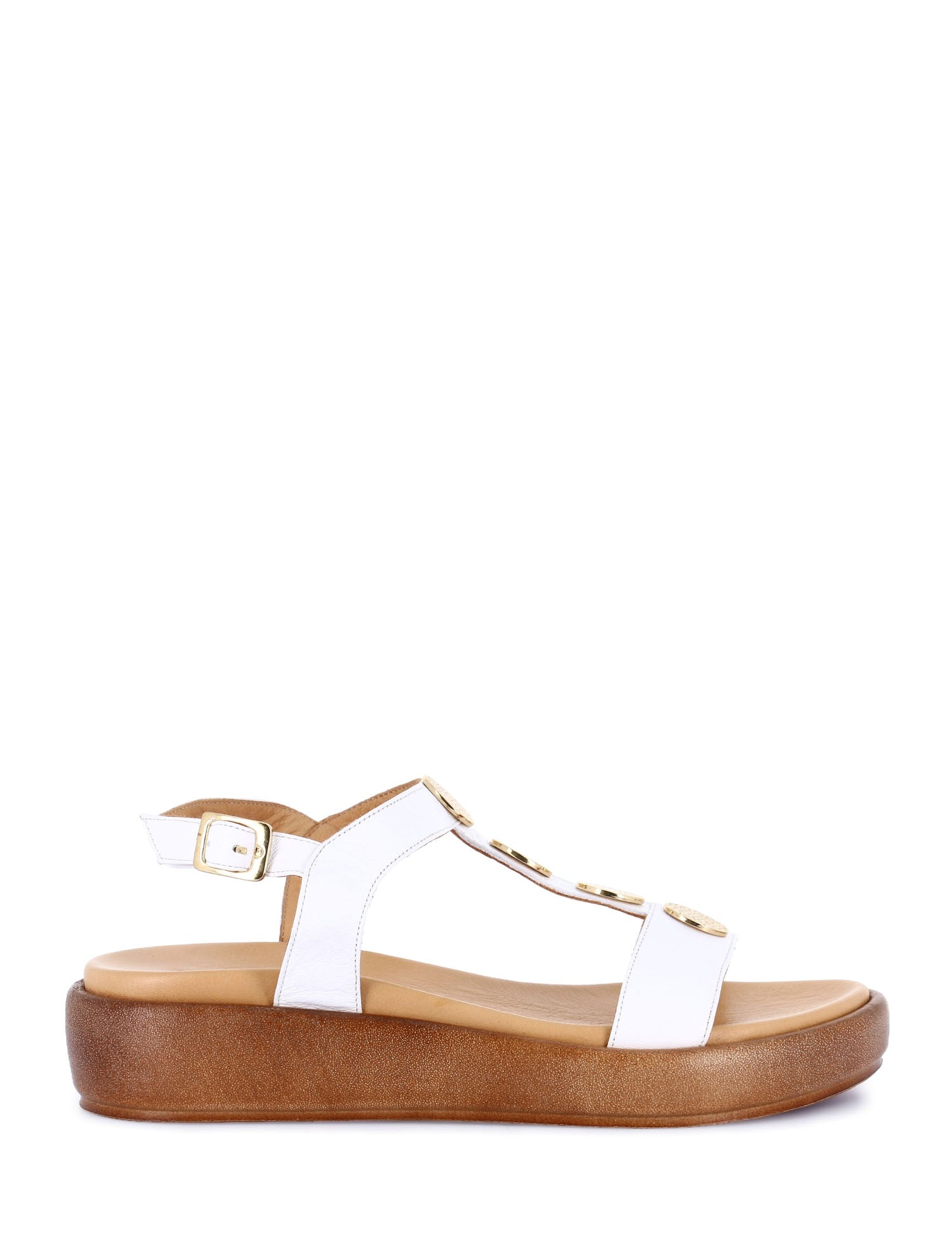 Sandali zeppa Bianco Grunland
