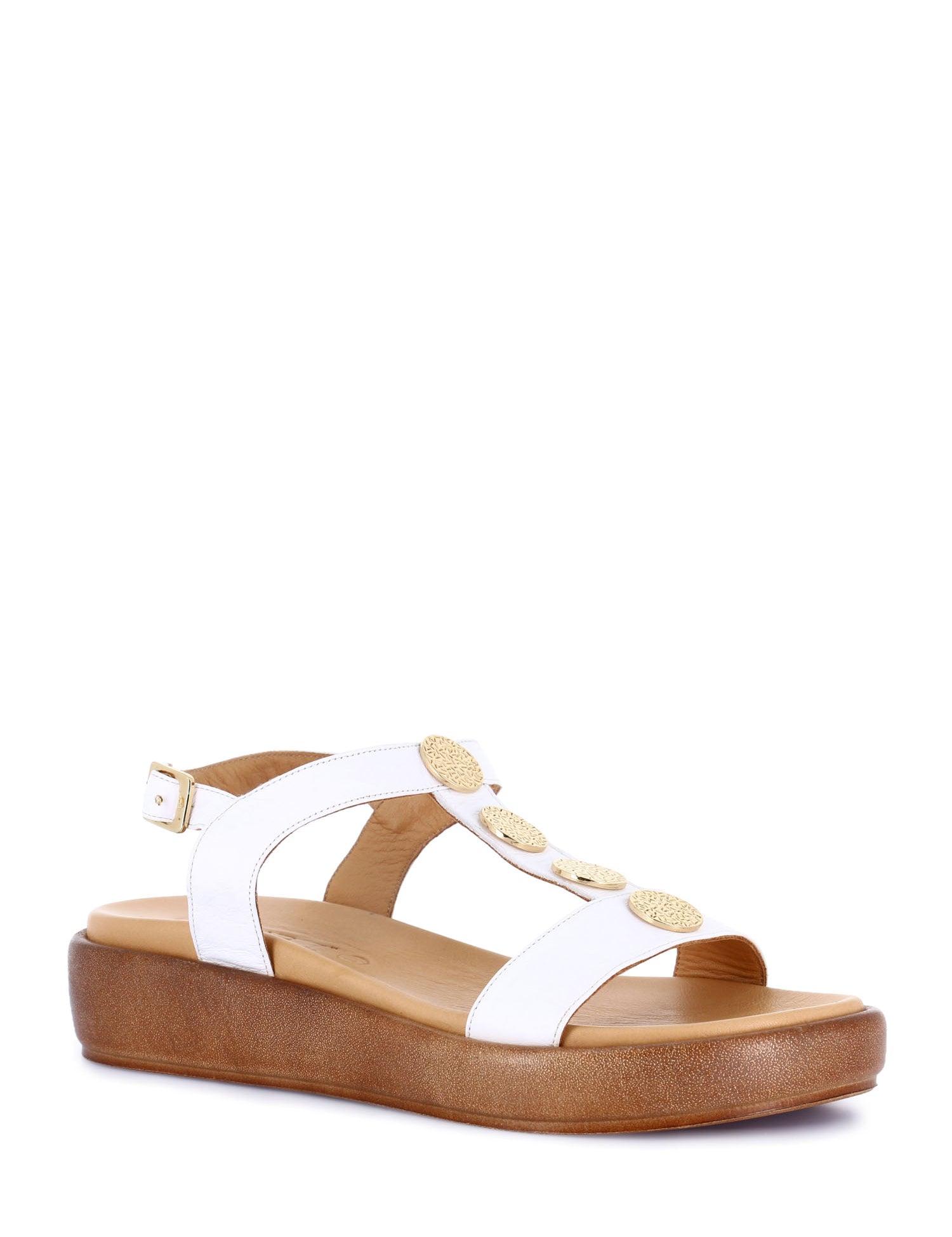 Sandali zeppa Bianco Grunland