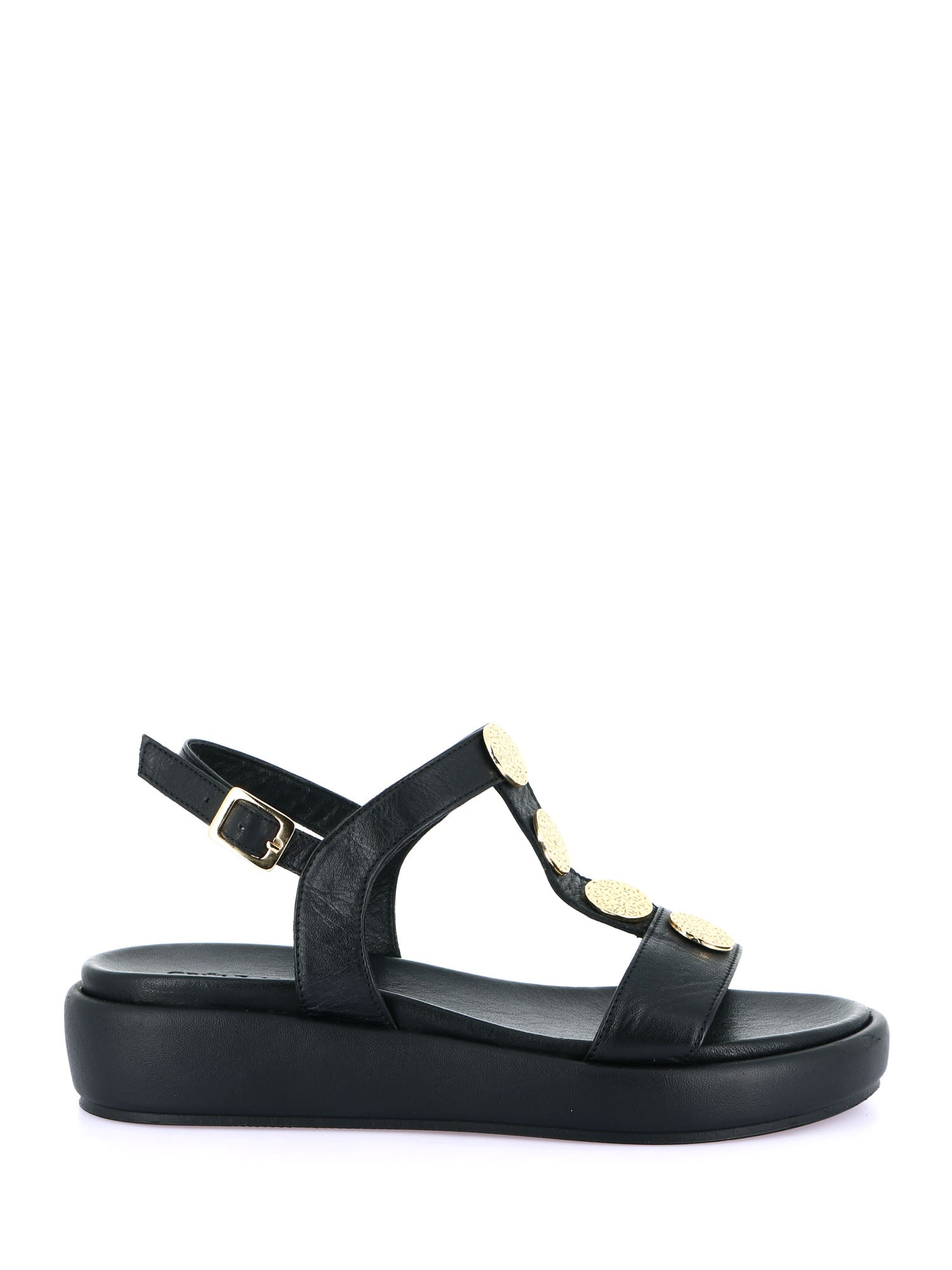 Sandali zeppa Nero Grunland