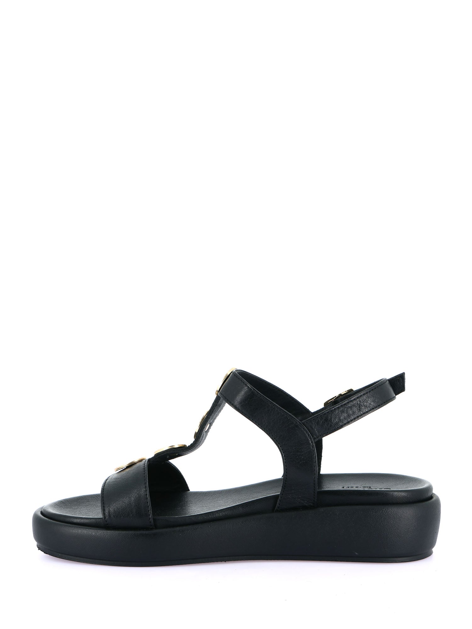 Sandali zeppa Nero Grunland