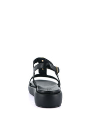 Sandali zeppa Nero Grunland