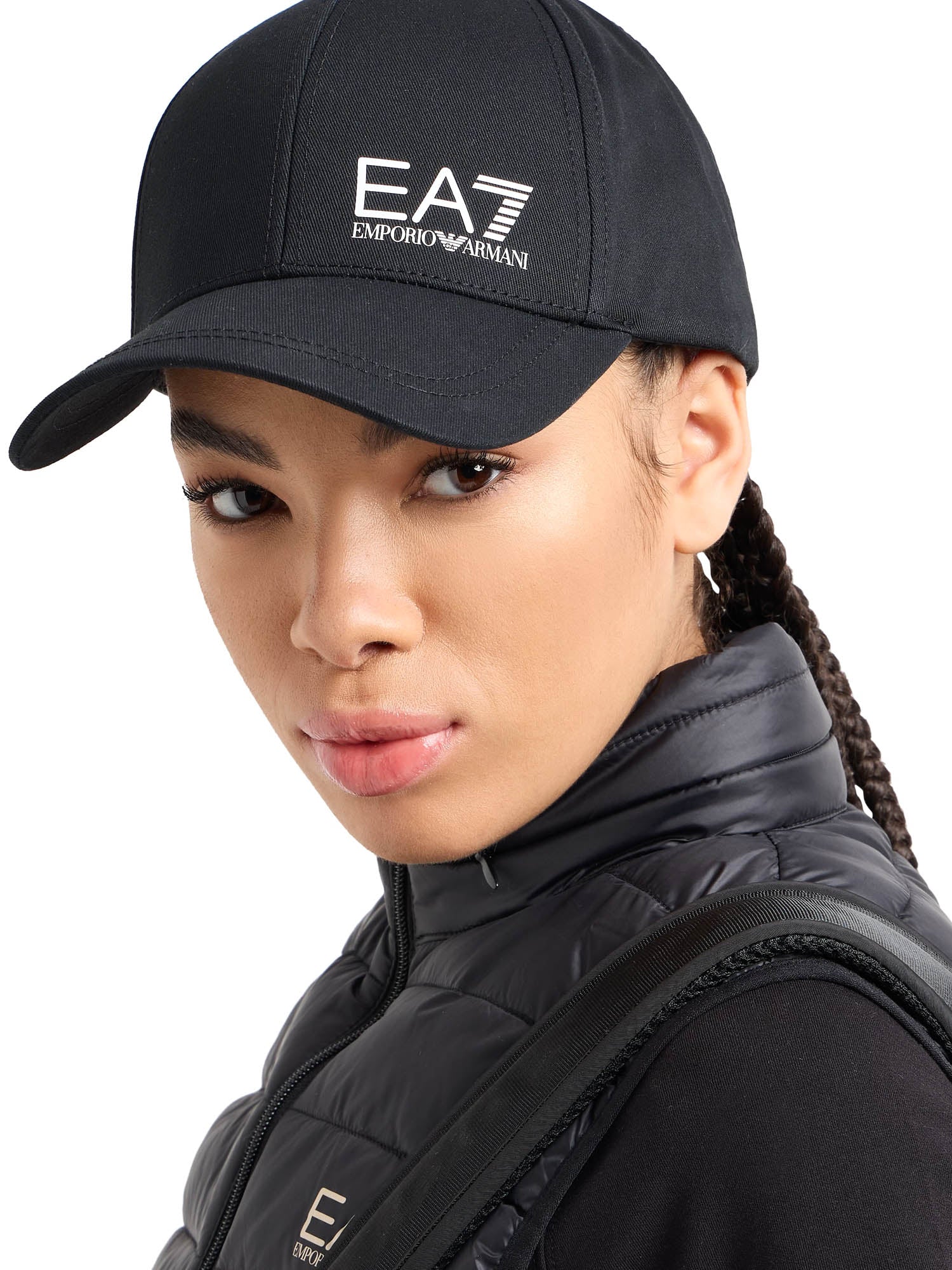 Cappelli Nero Bianco Ea7 Emporio Armani