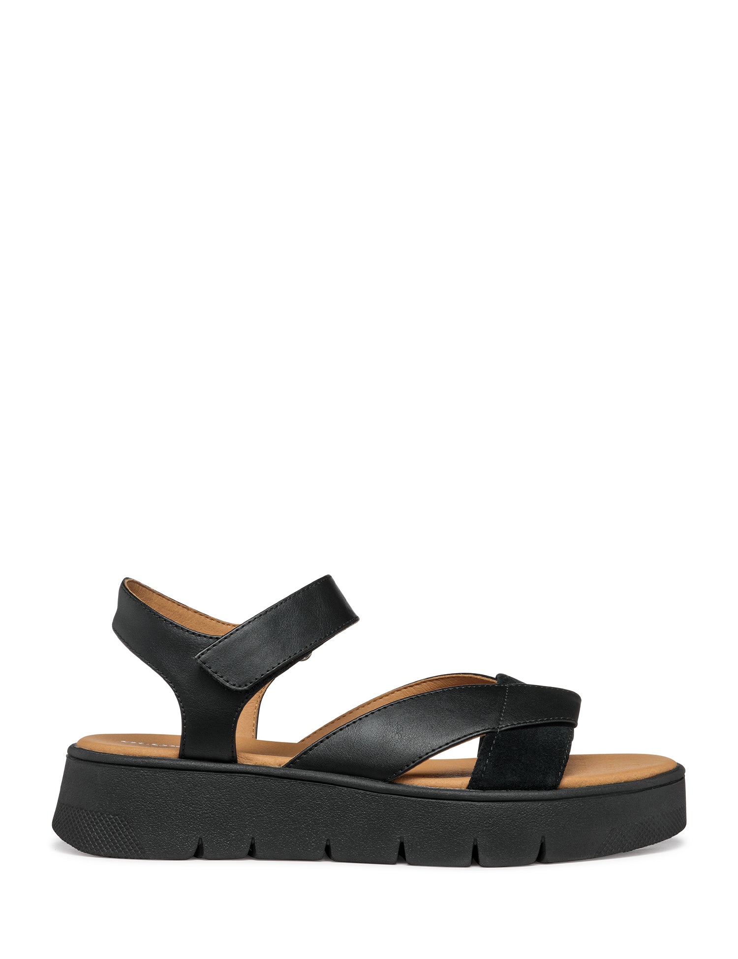 Sandali con strappi Nero Geox