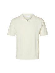 Polo Avorio Selected Homme Black