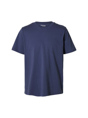 T-shirt Blu Chiaro Selected Homme Black