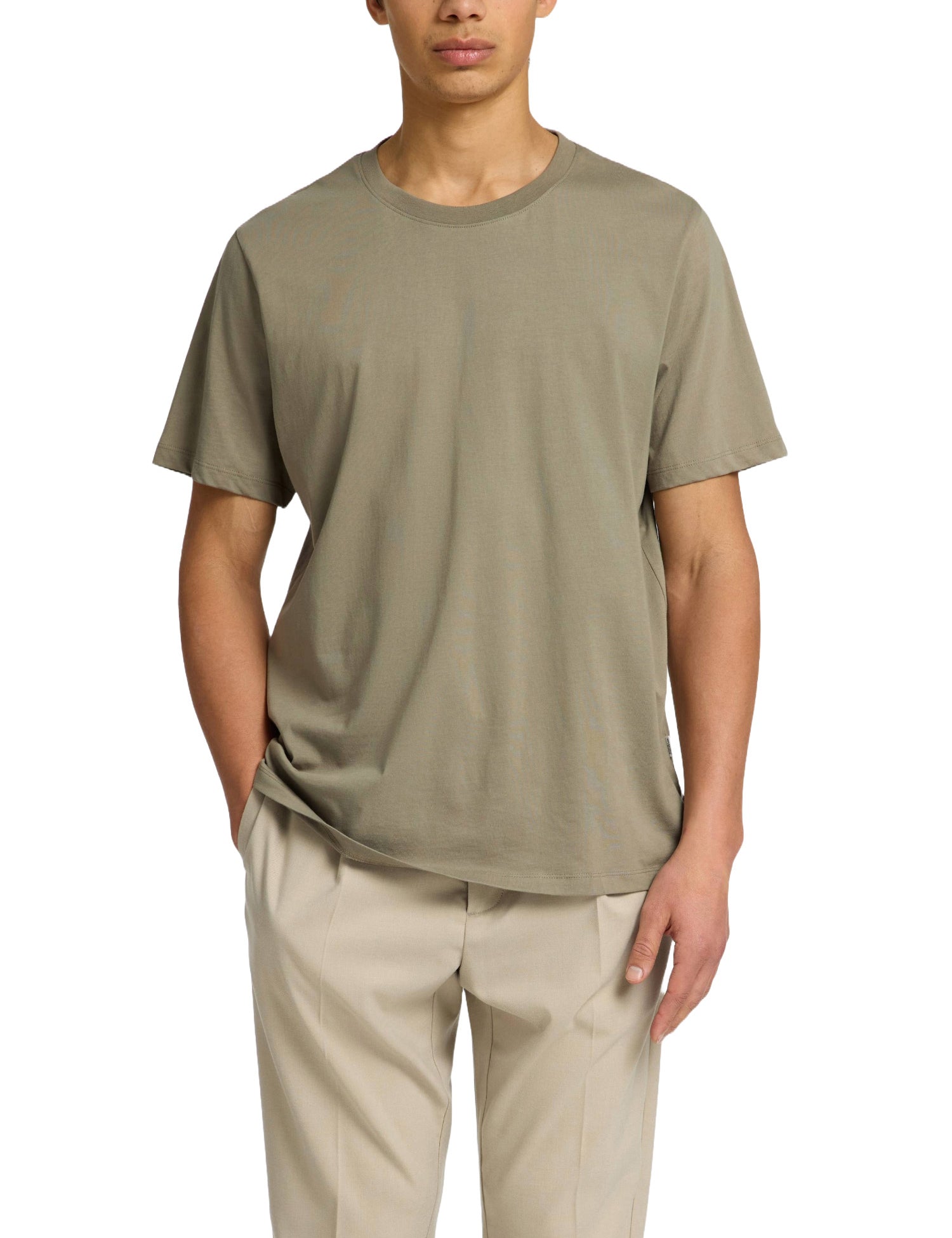 T-shirt Verde Selected Homme Black