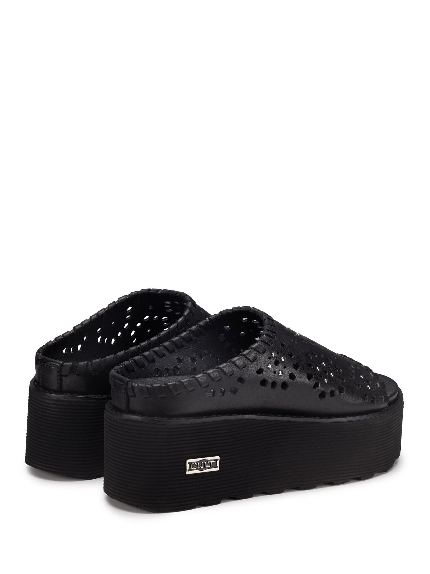 Sandali zeppa Nero Cult