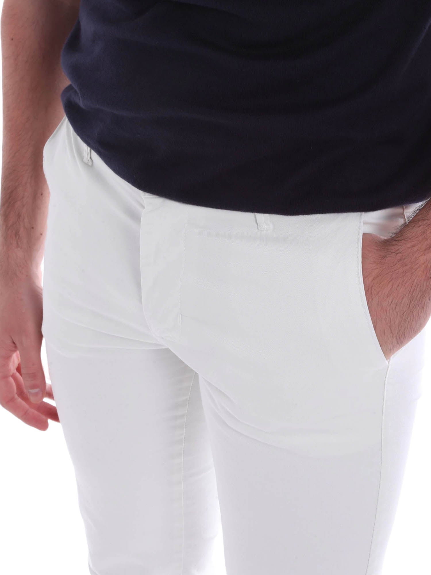 Pantaloni Bianco Borgoni Milano