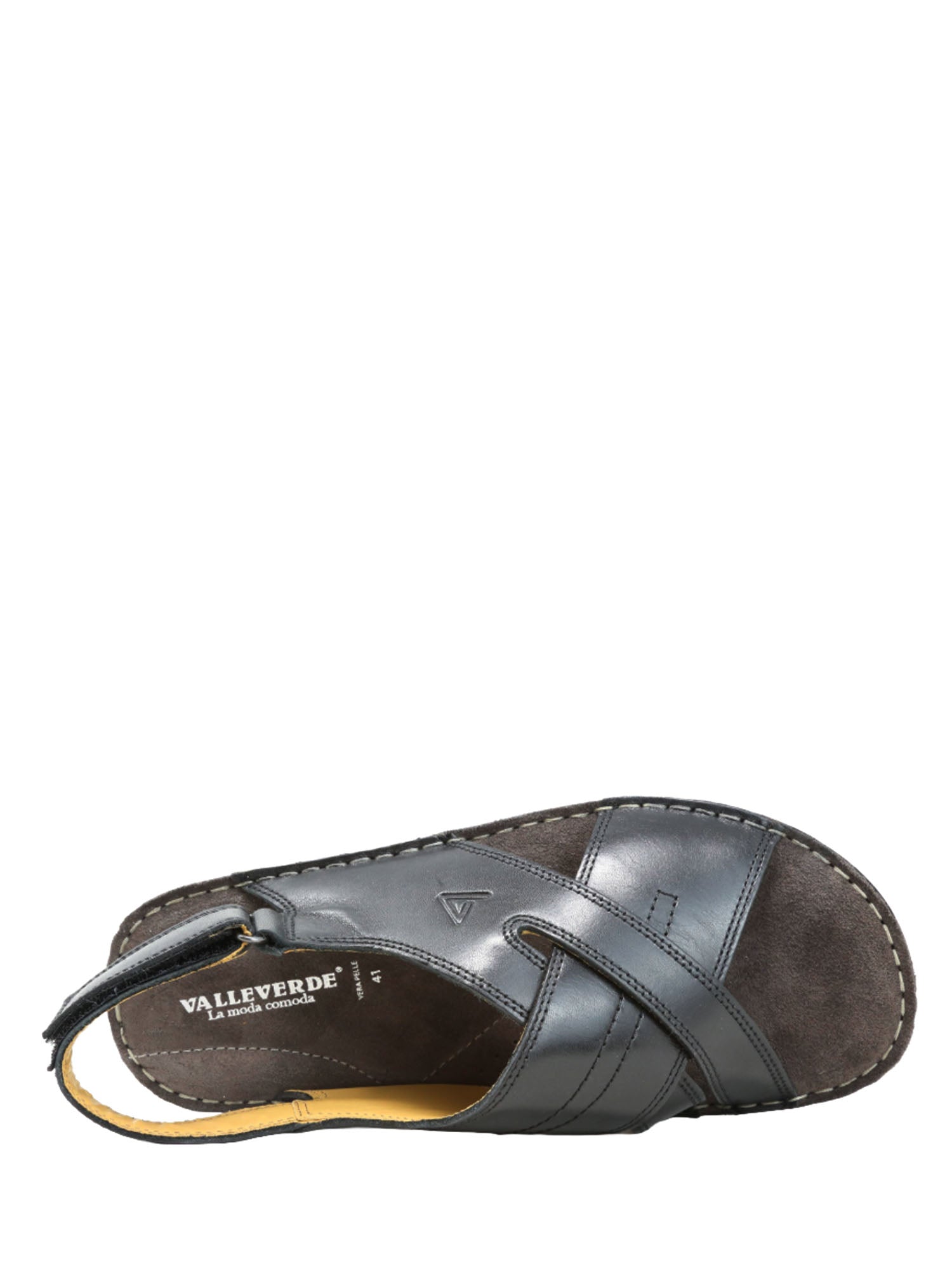 Sandali con strappi Nero Valleverde