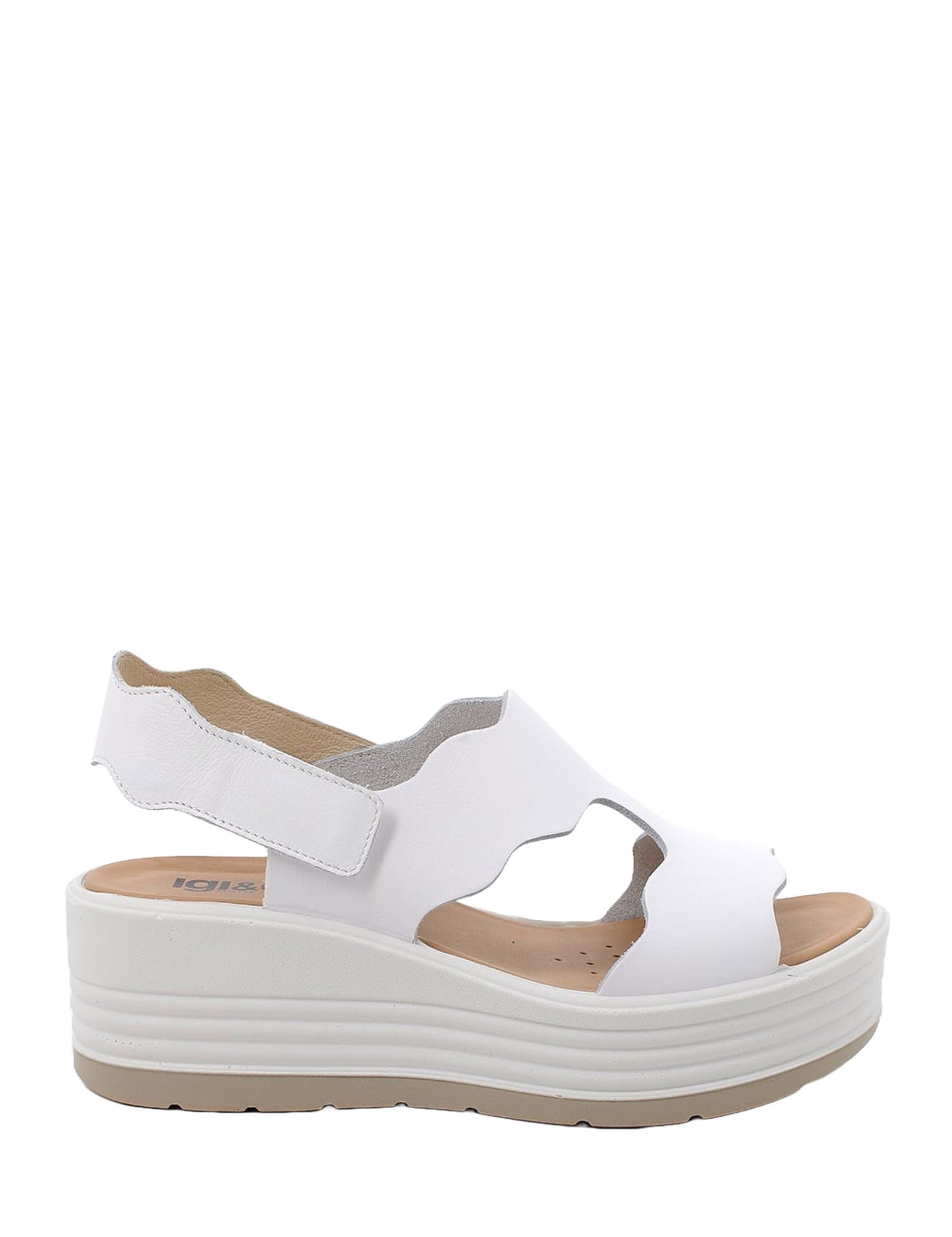 Sandali zeppa Bianco Igi&co