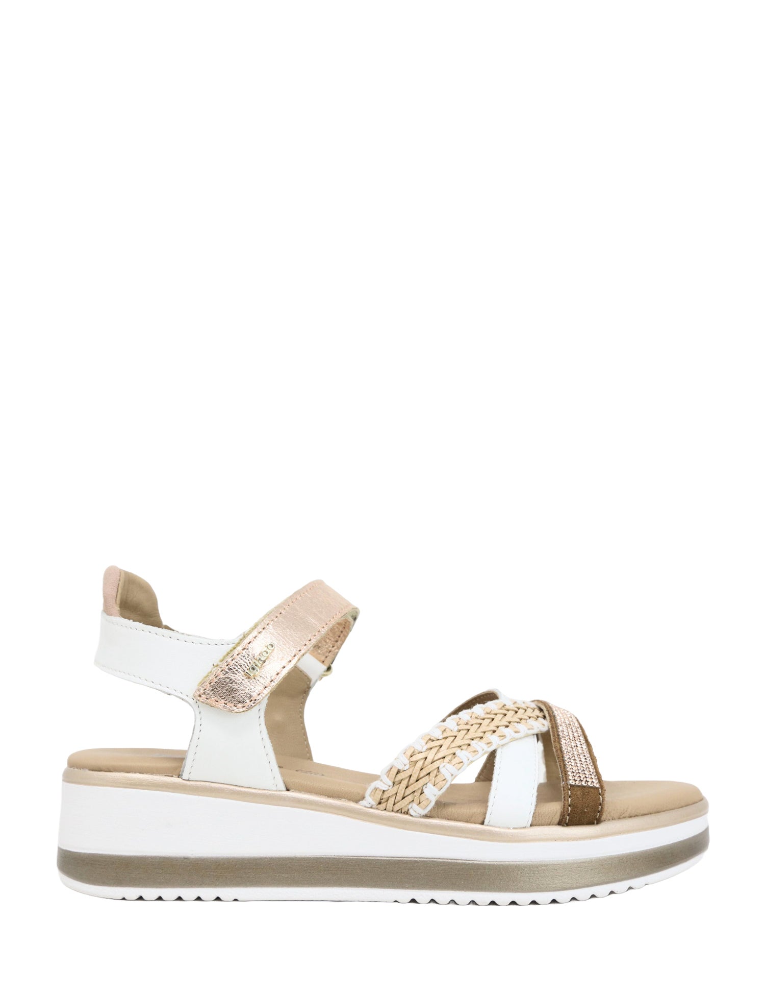 Sandali con strappi Bianco Rosa Igi&co