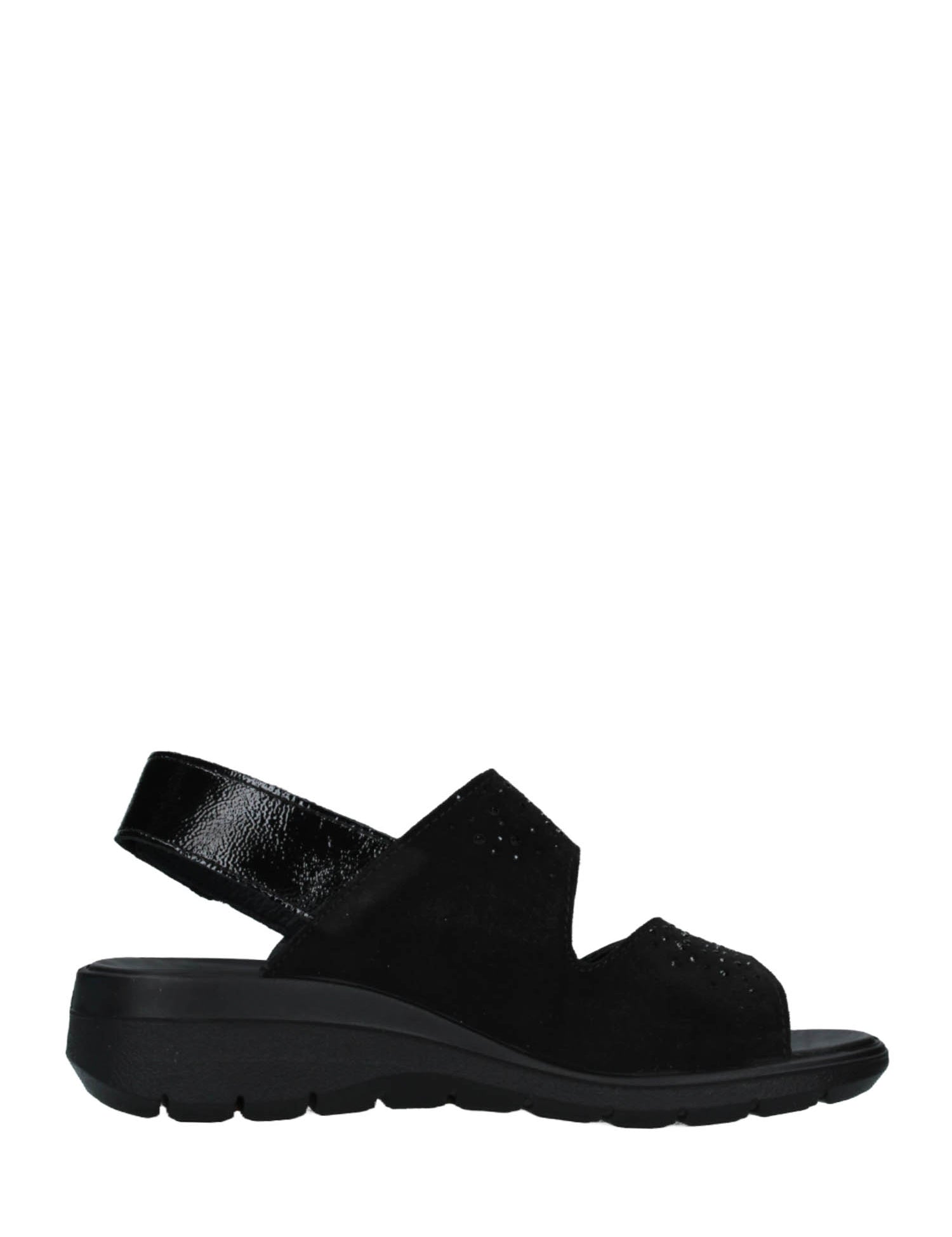 Sandali con strappi Nero Enval
