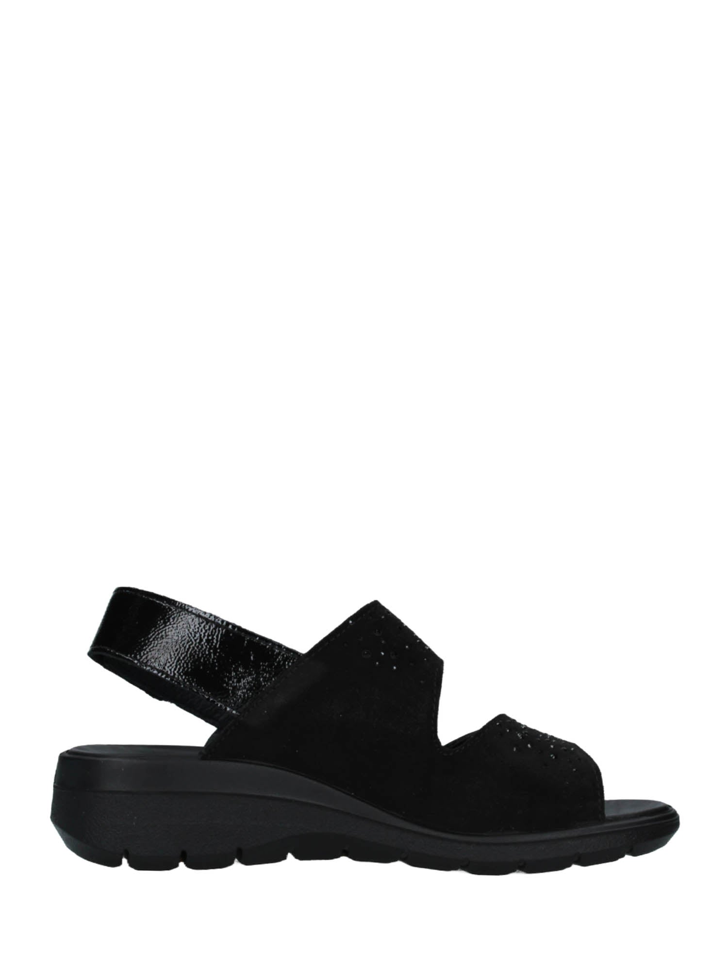 Sandali con strappi Nero Enval