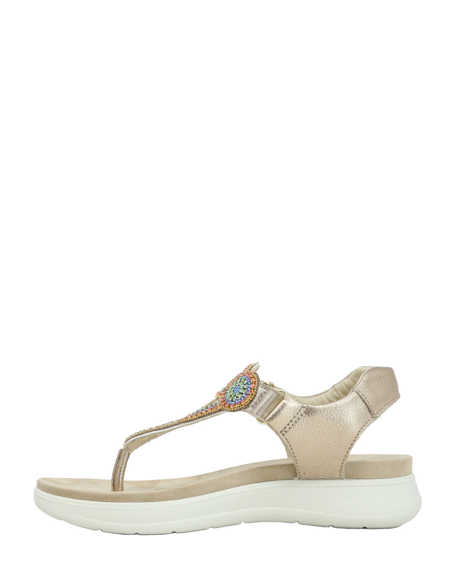 Sandali con strappi Beige Enval