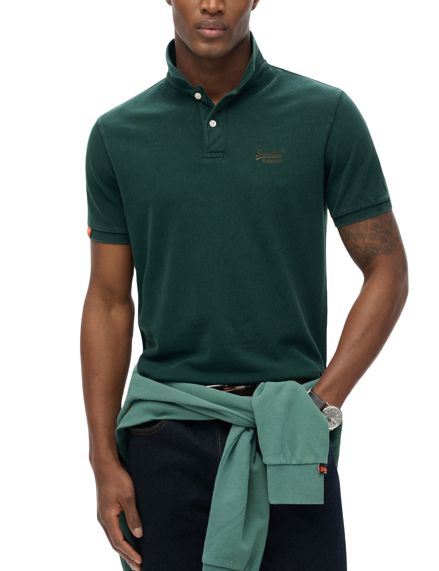 Polo Verde Scuro Superdry