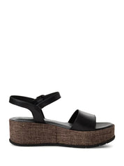 Sandali zeppa Nero Tamaris