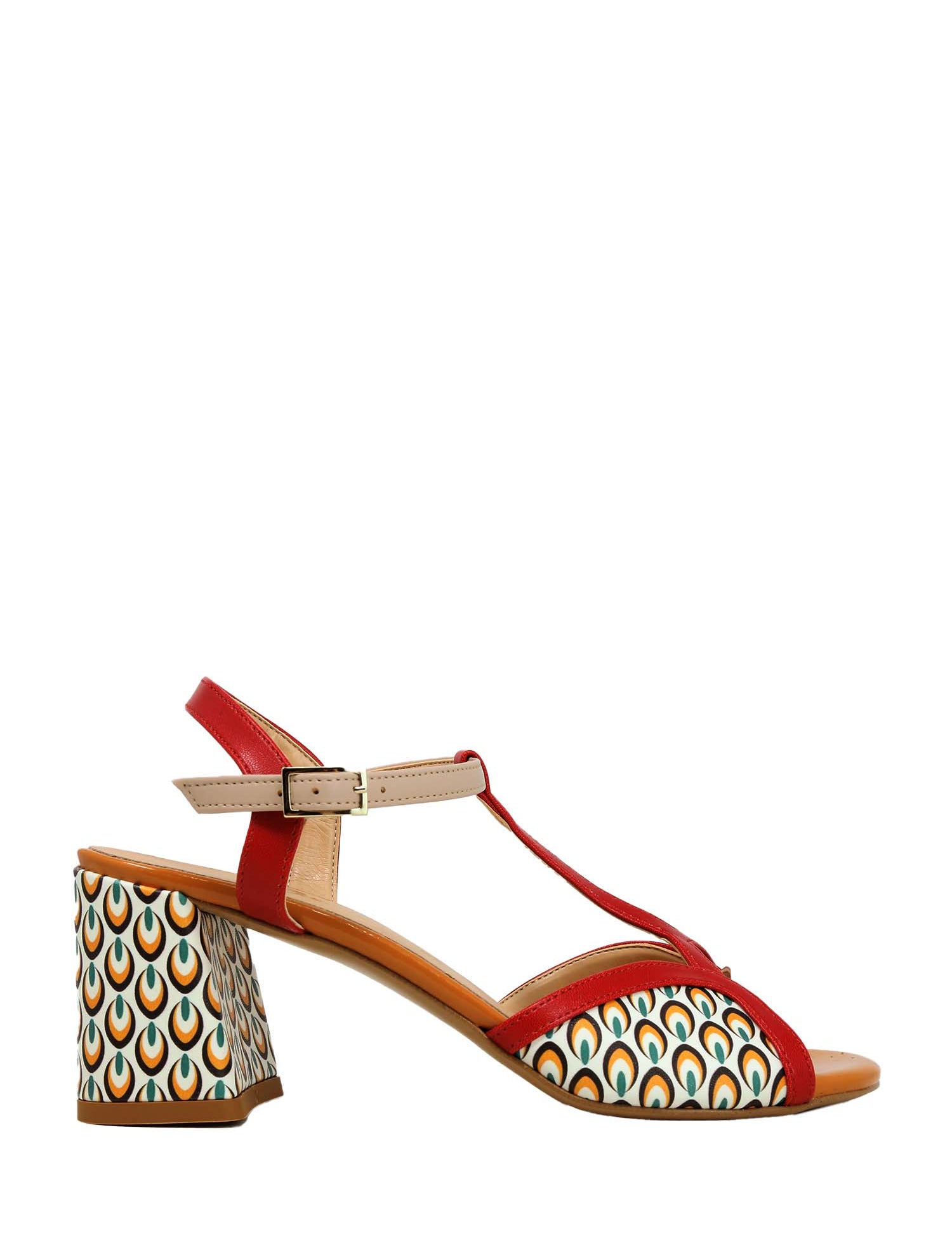 Sandali tacco Rosso Grace Shoes
