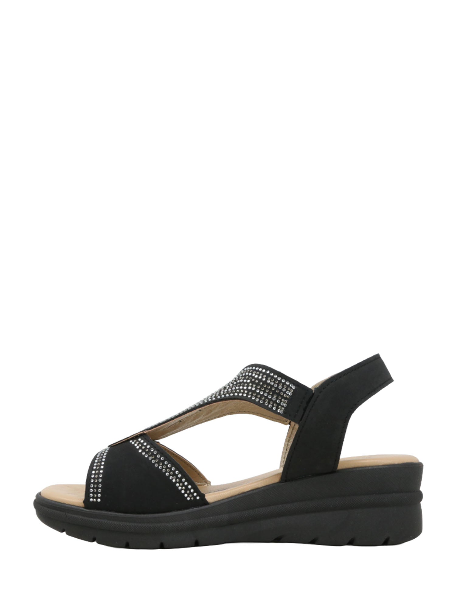 Sandali zeppa Nero Valleverde