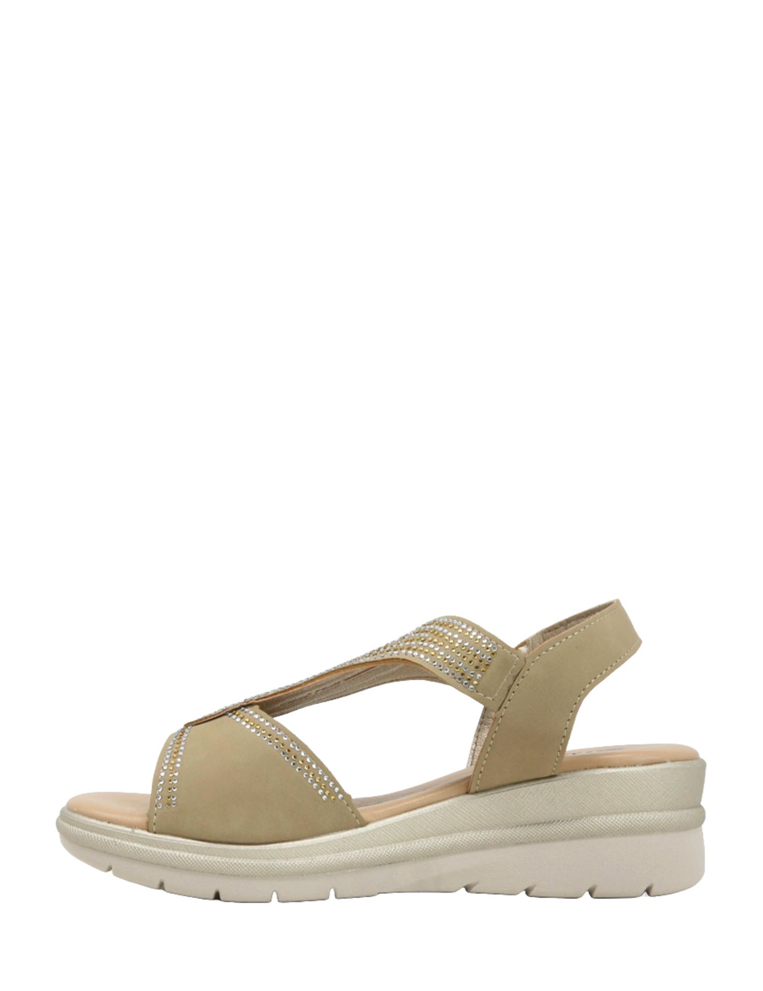 Sandali zeppa Beige Valleverde