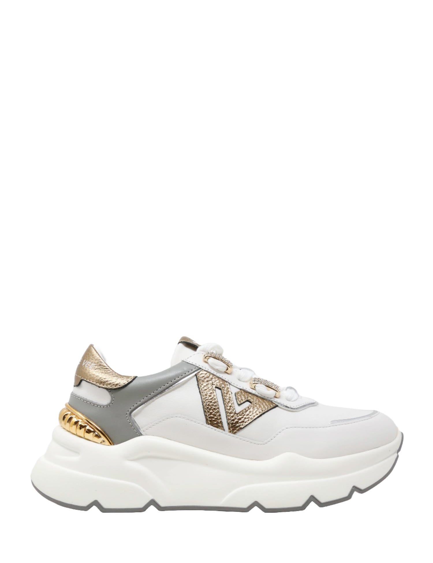 Sneakers Bianco Grigio Emanuelle Vee
