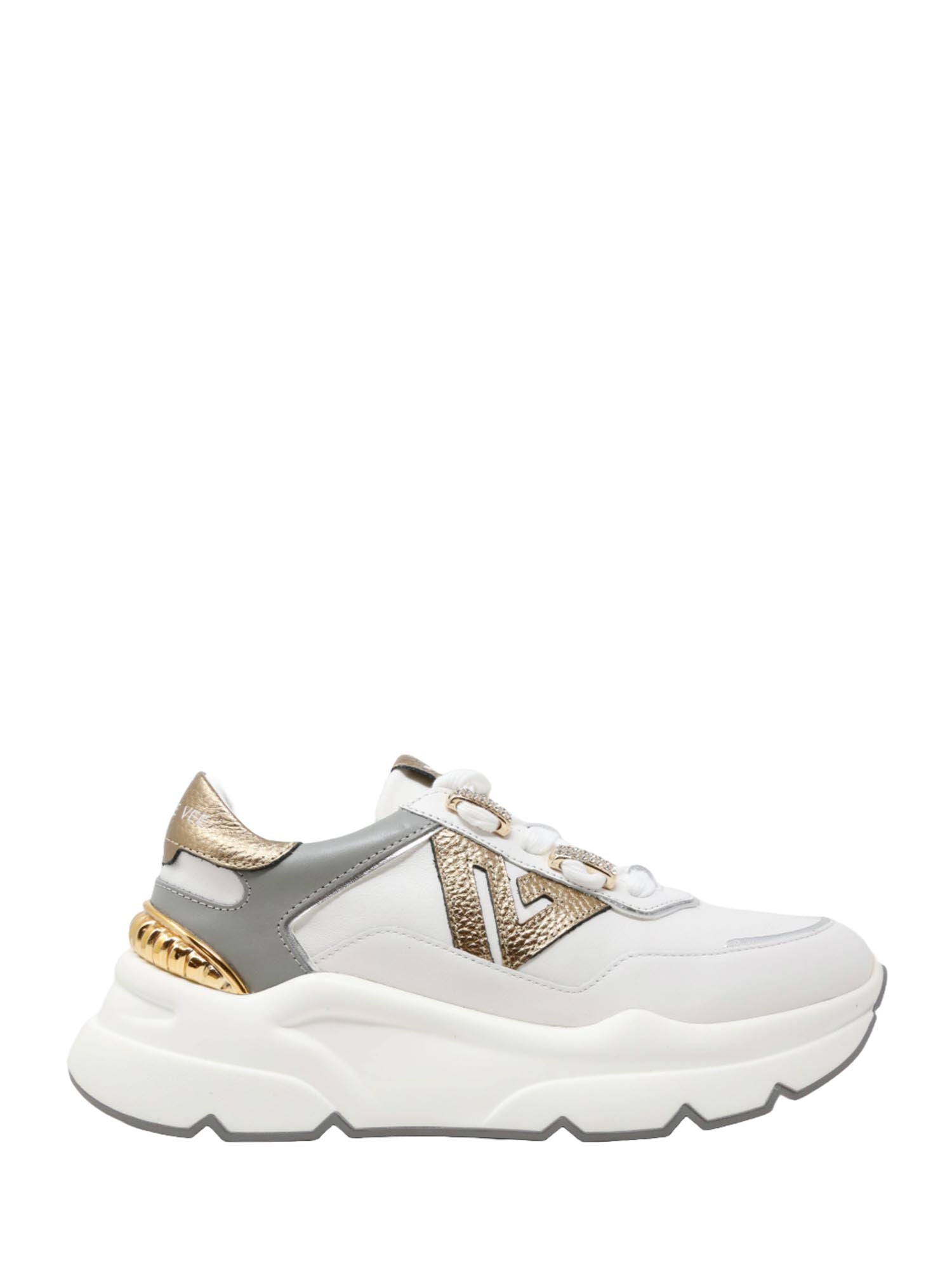 Sneakers Bianco Grigio Emanuelle Vee