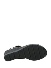 Sandali zeppa Nero Valleverde