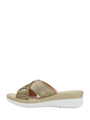 Sandali zeppa Marrone Valleverde