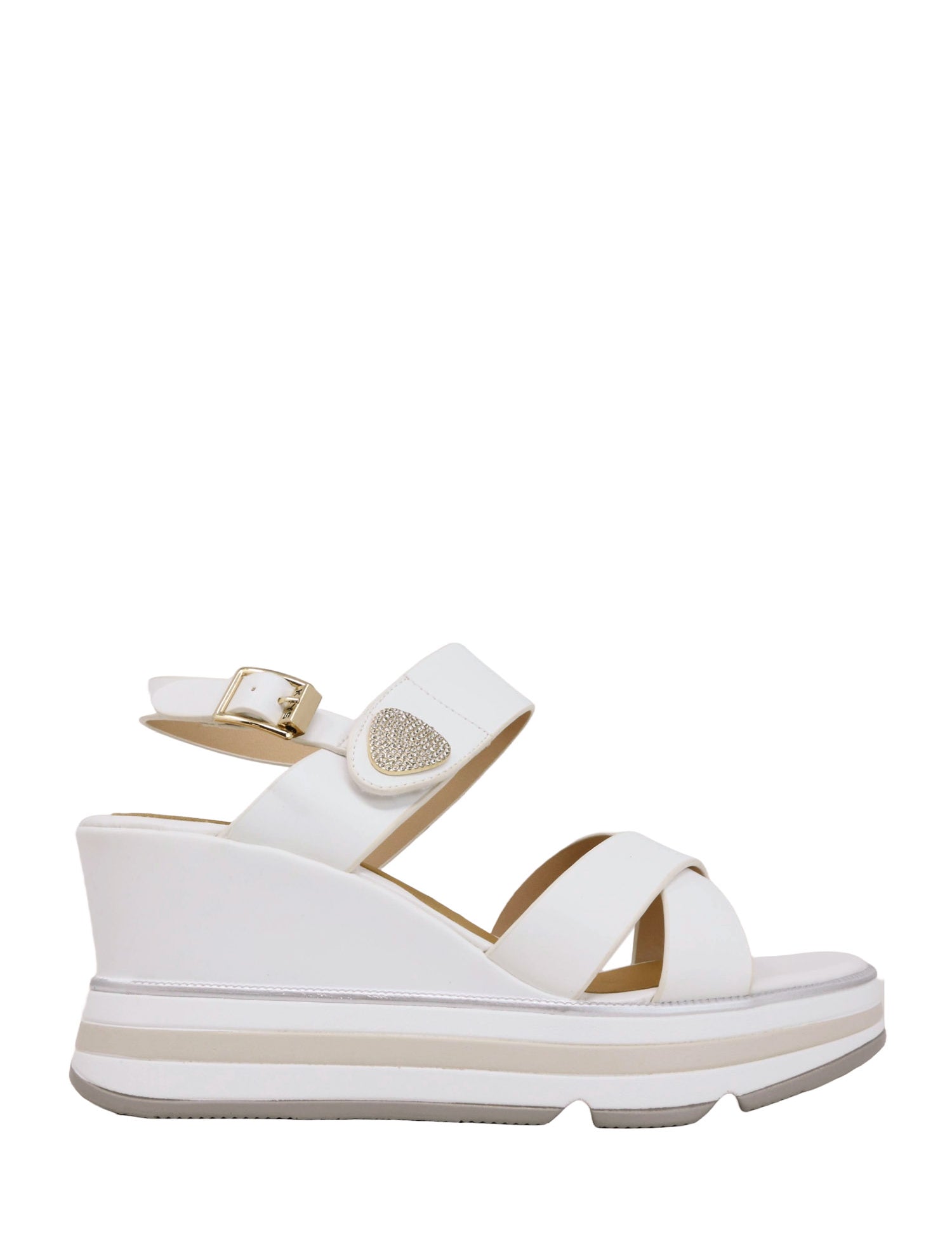 Sandali zeppa Bianco Keys