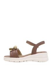 Sandali zeppa Marrone Keys