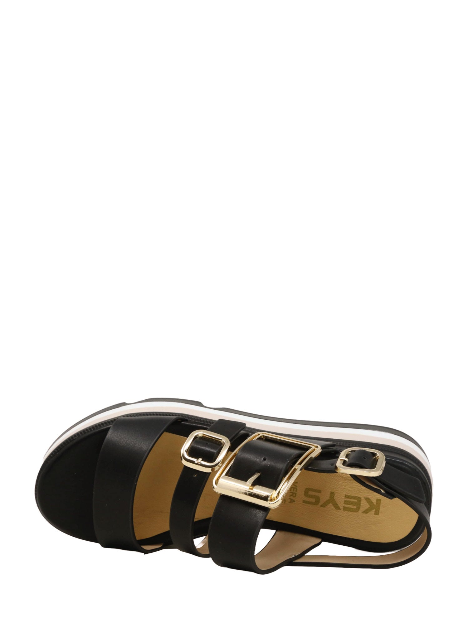 Sandali zeppa Nero Keys