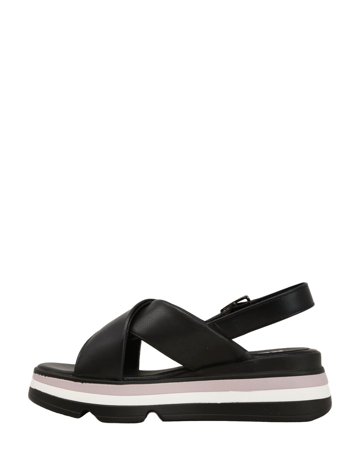 Sandali zeppa Nero Keys