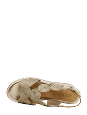 Sandali zeppa Dorato Keys