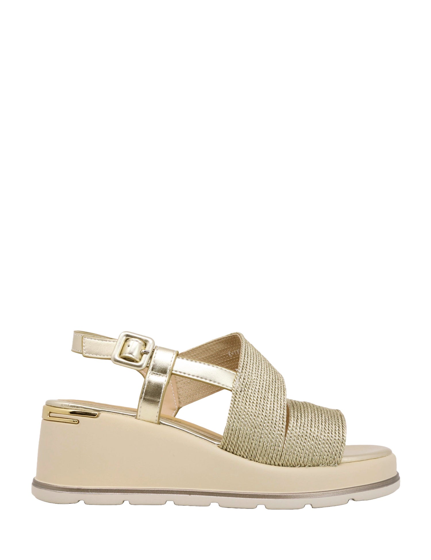 Sandali zeppa Dorato Keys