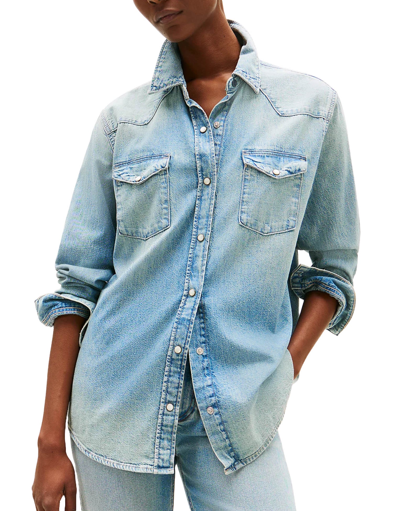 Camicie Blu Tommy Hilfiger