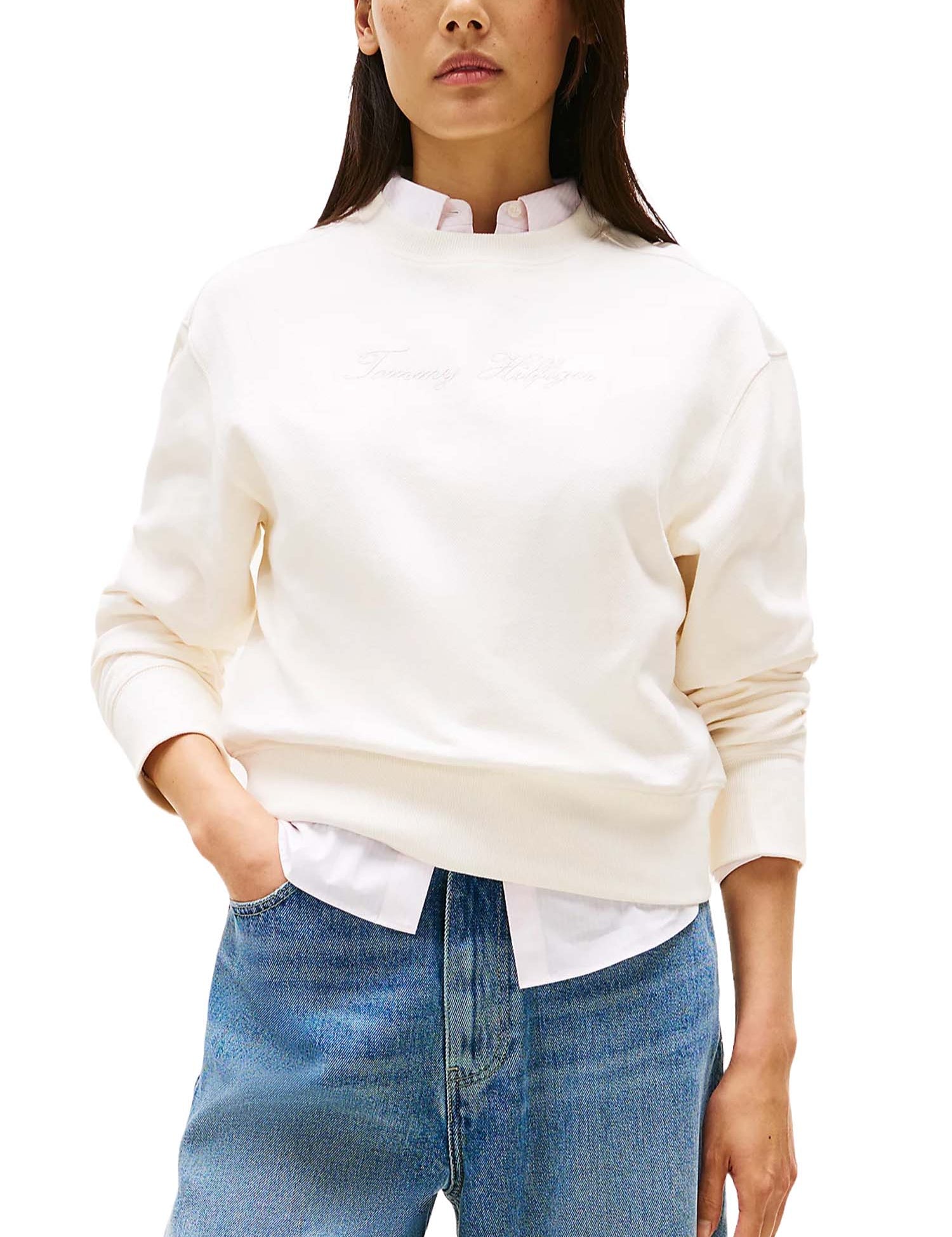 Felpe Bianco Tommy Hilfiger
