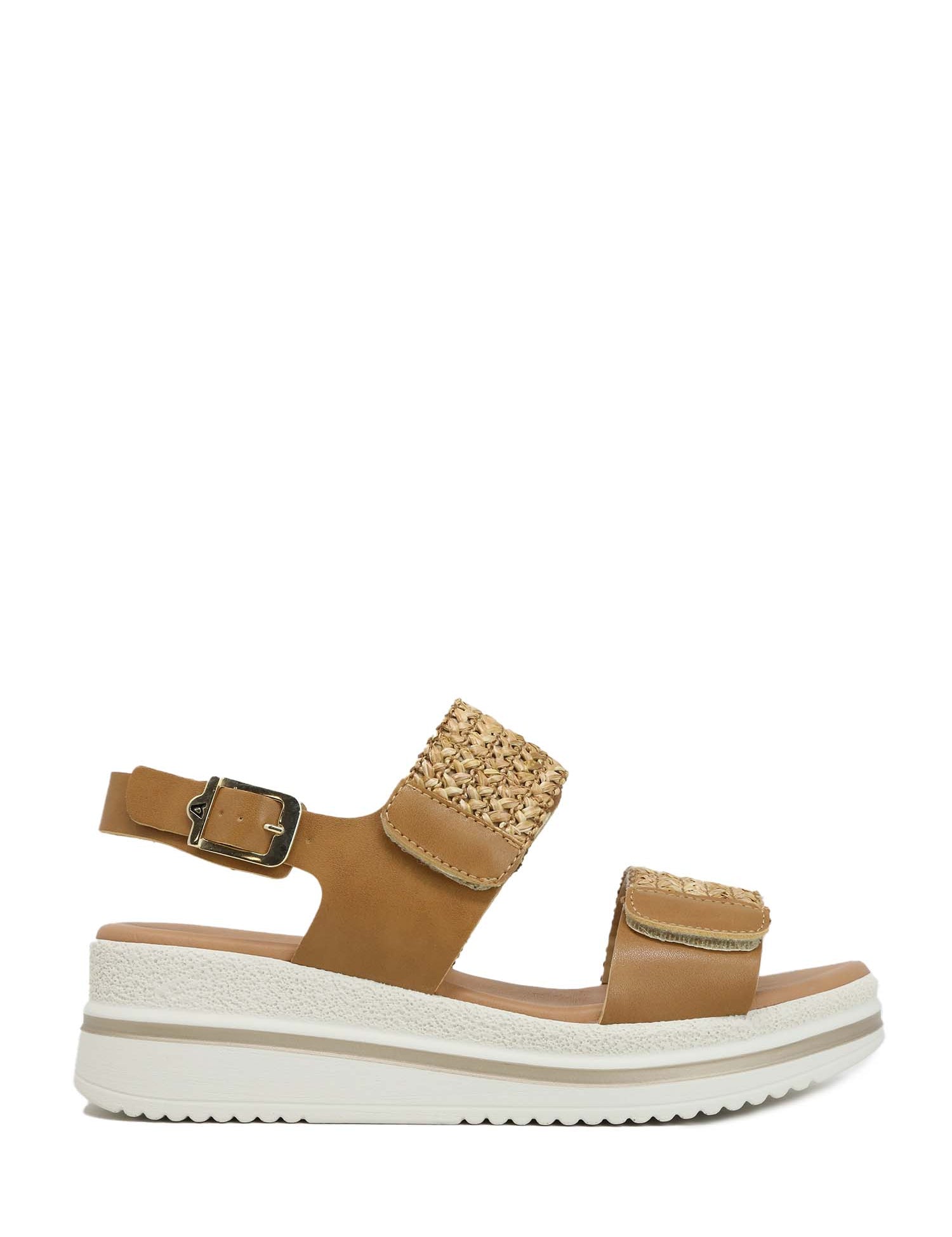 Sandali zeppa Marrone Valleverde