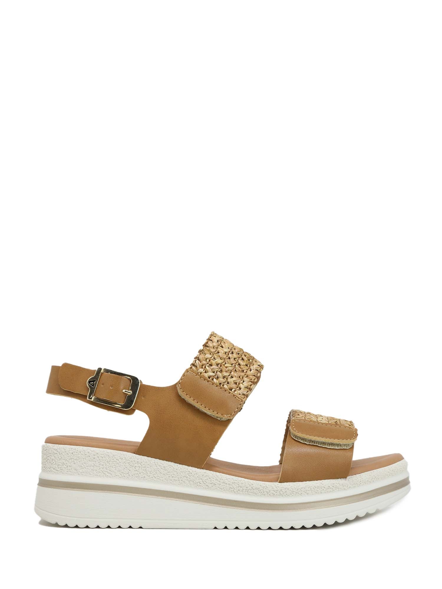 Sandali zeppa Marrone Valleverde