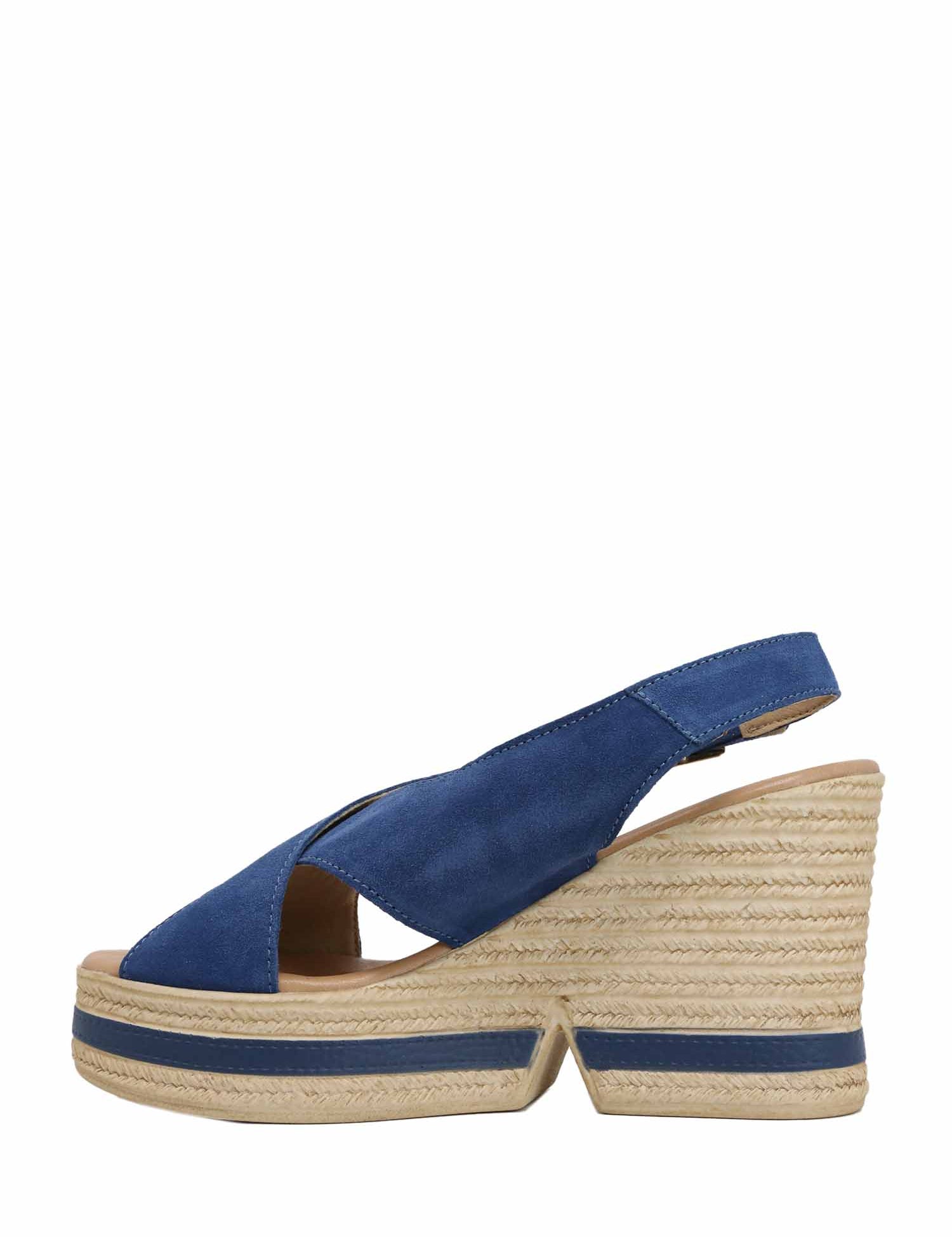 Sandali zeppa Blu Valleverde