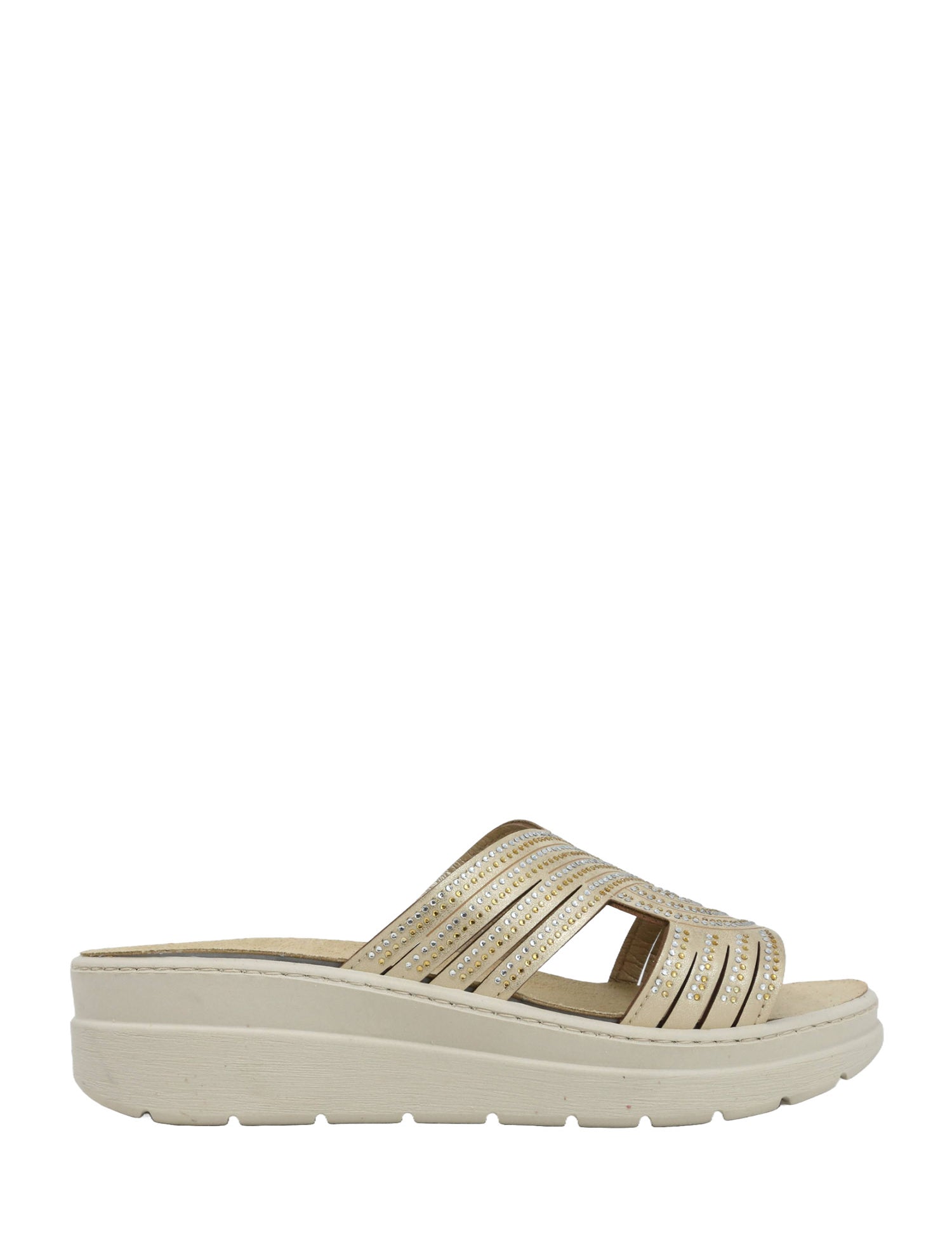 Sandali zeppa Beige Valleverde