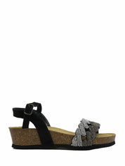 Sandali zeppa Nero Valleverde