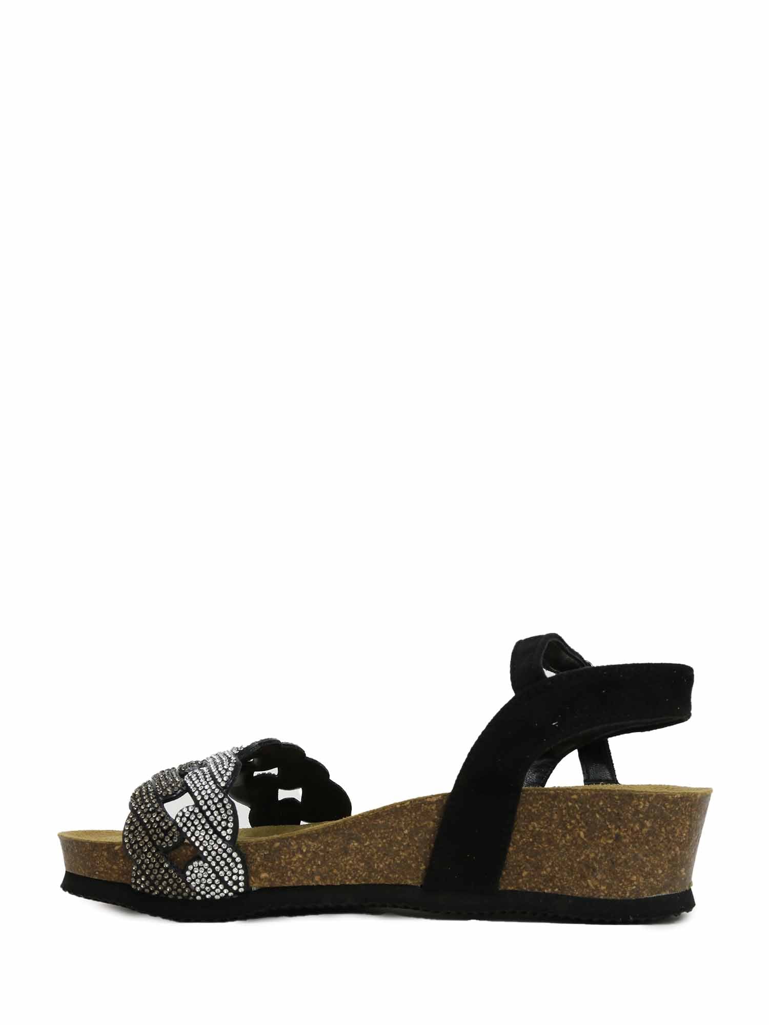 Sandali zeppa Nero Valleverde