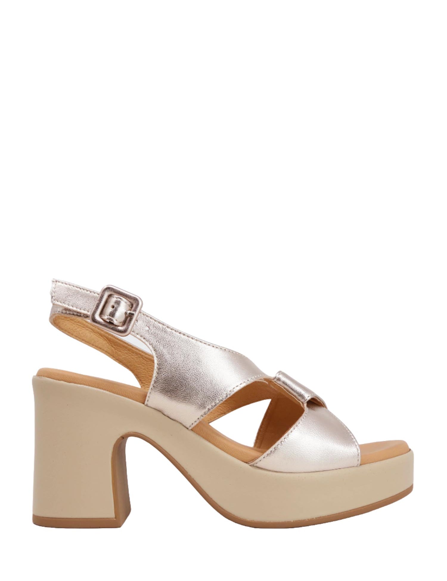 Sandali tacco Tortora Susimoda
