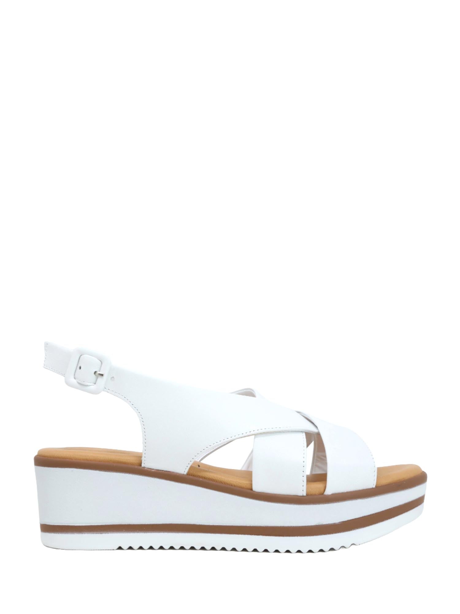 Sandali zeppa Bianco Susimoda