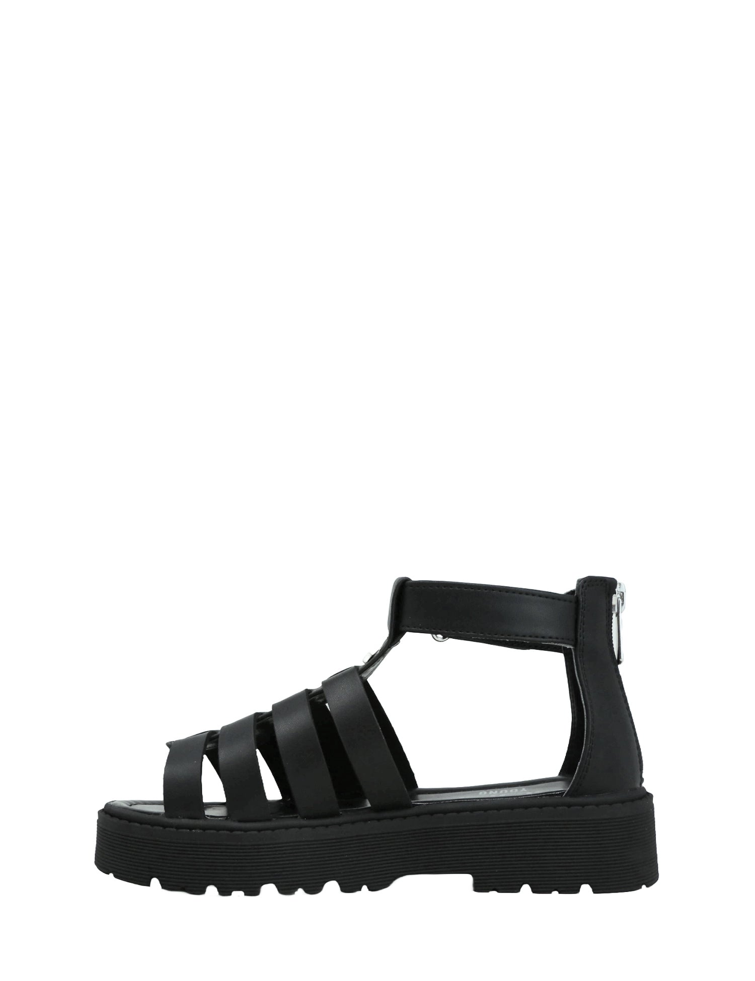 Sandali con strappi Nero Cult