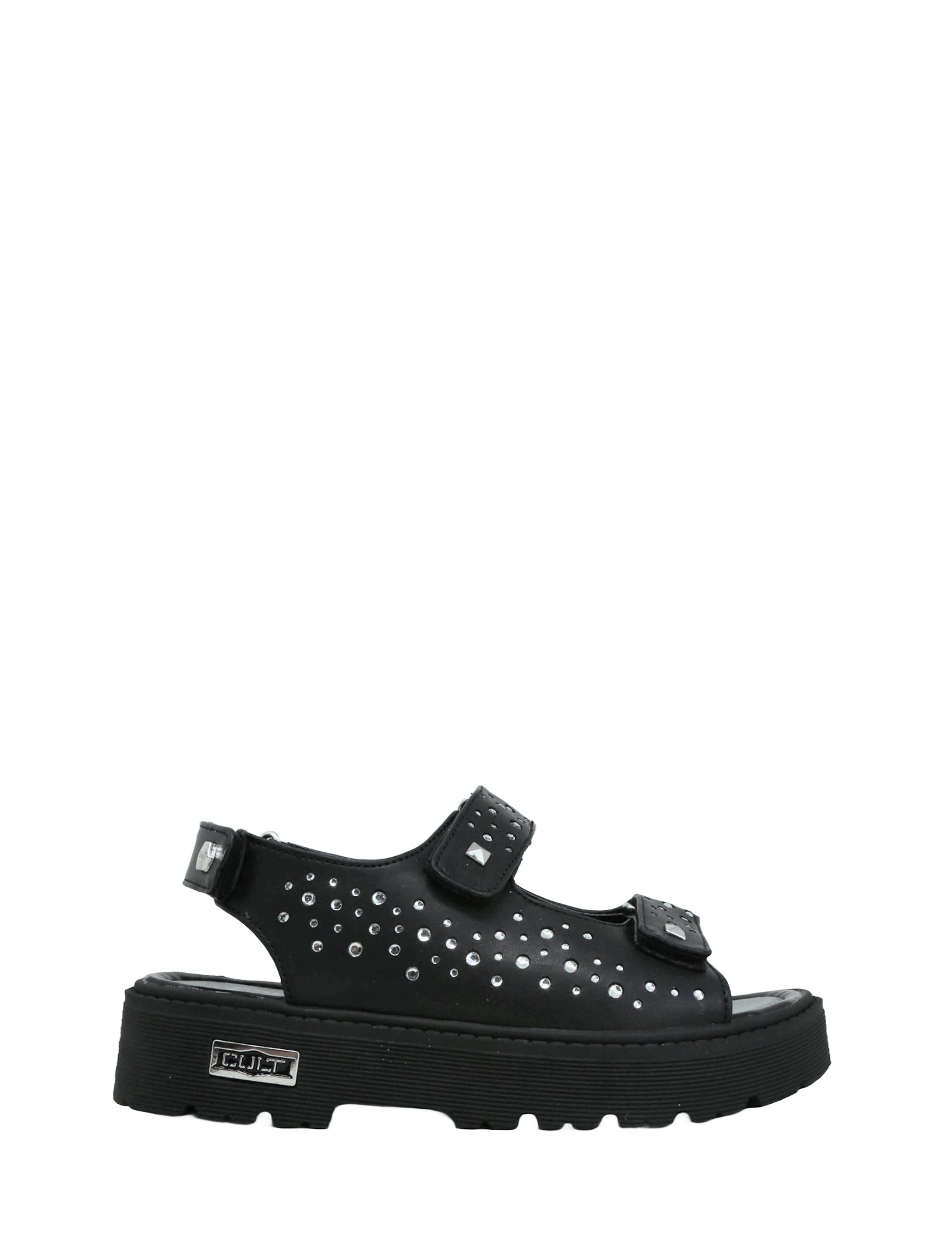 Sandali con strappi Nero Cult